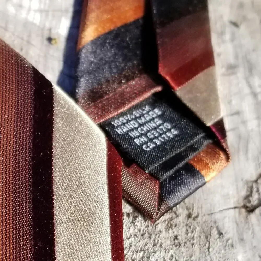 Alfani Tie 100% Silk! Excellent! Beautiful Colors, Diagonal Stripes